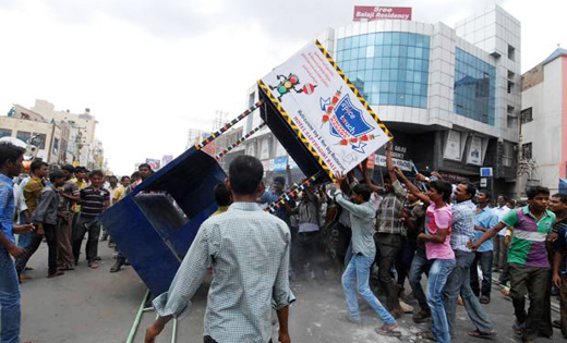 telangana protest 